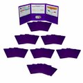 C-Line Products Tri-Fold Portfolio, Heavyweight Poly, Purple, 24PK 33949